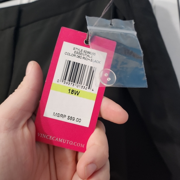 NWT Vince Camuto Solid Casual Trousers Size 18 / W18 - Picture 4 of 5